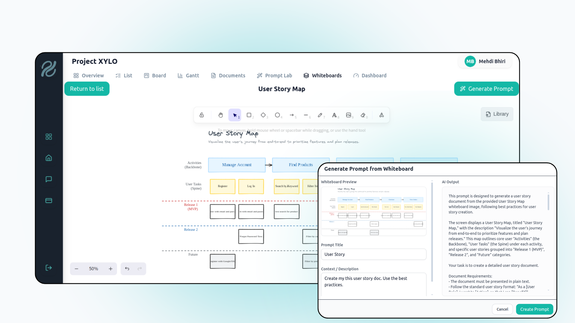 Whiteboard Feature Request Funnel